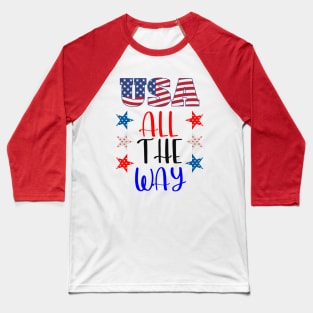 USA All The Way Baseball T-Shirt